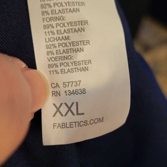 Fabletics One Strap Velour Bodysuit Size XXL - Picture 10 of 10